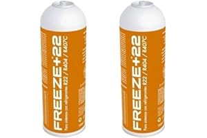 REPORSHOP - 2 Freeze +22 400gr Bottiglie di Gas ecolograting Organico R22, R404, R407C