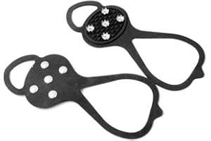 KYLEWO Punte universali per artigli per scarpe punte antiscivolo per pinze, impugnature per ghiaccio artigli per scarpe punte da neve per scarponi da montagna, punte per racchette da neve a 5 tacchetti