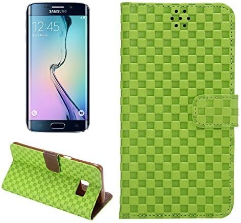 Samsung Galaxy S6 Edge Plus Case,Green Voltage Small Square Leather Wallet Flip Card Slot Stand holster Cover Case for samsung galaxy s6 edge plus