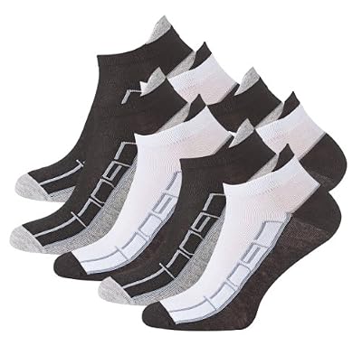 VCA Lot de 8 paires de socquettes - coton et élasthanne - talon ajusté et inscription Sport - pointe remaillée main - bicolore - taille 43/46