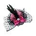 ACTLATI Elegant Mesh Net Hair Clip Cocktail Party Headwear Race Bowknot Fascinator Hat Rose Red RS.1479.00