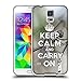 Produktbild Super Galaxy Schutz Hülle TPU Case Schutzhülle Silikon Tasche Dünn Transparent // Q01013406 keep calm and carry on 621 // Samsung Galaxy S5 S V SV i9600 (Not Fits S5 ACTIVE)