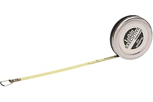 Lufkin W606PM Executive Diameter Pocket Tape Measure, 2m x 6 mm for Measuring Diameters in mm, with Chrome Housing