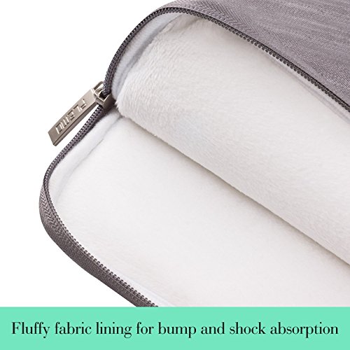 Plemo Denim-Gewebe Tasche Hülle Aktentasche Sleeve für 33-33,8 cm (13-13,3 Zoll) Laptop / Notebook Computer / MacBook / MacBook Pro / MacBook Air, Grau - 6