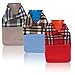 1 Litre Rubber Insulated Hot Water Bottle & Tartan Fleece Cover (Blue)