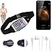 Produktbild K-S-Trade für Huawei Y6 II Compact Bauchtasche Gürteltasche für Huawei Y6 II Compact schwarz + Kopfhörer. Sport Running Jogging Fitness Laufen Umhängetasche Exercise Schutzhülle