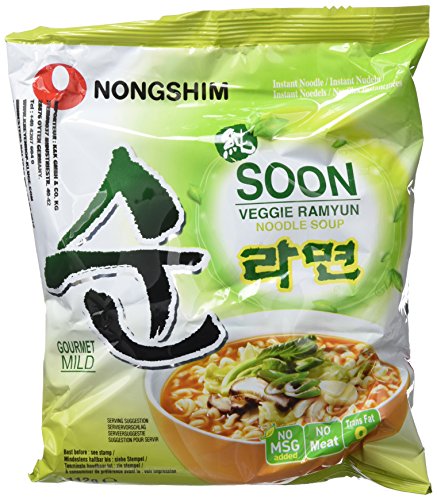 Nong Shim Fideos Instantáneos, Vegano - 20 Unidades