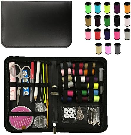 LifeBee Sewing Kit with 32 Sewing Accessories 18 Spools of Thread 18 Color Mini sewing kit for Beginners Traveller Emergency Whole Family to Mend and Repair
