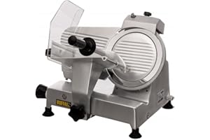 Buffalo Meat Slicer 220mm - Built-in Safety Guards, Blade Removal Kit, Adjustable Slicing, Integral Blade Sharpener CD277