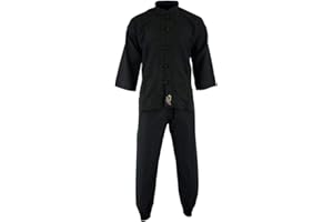 Playwell Elite Kung Fu Microfibra Ultra Light Uniform All Black : Adulti