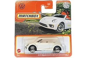 Matchbox MBX – VW – 2019 Volkswagen Beetle Convertible – Bianco metallizzato 27/100 – GXM45 – Superast – Lesney – 2021 – Short Card