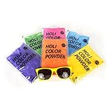 Fabricados en España Ohfx- Pack de 6 bolsas de polvo Holi, con gafas, Color azul, verde, naranja, rosa y lila (HOLPGAF)