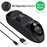 🎮Stromlinienförmige und Tragbare Ladestation- Das Streamline-Design sieht nicht nur schön und cool aus, sondern auch leicht und bequem zu tragen.