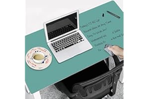 ZHIDIAN Office Desk Mat Large Waterproof Desk Protector Pad Writable Desk Blotter Non-Slip Mouse Mat Cuttable Laptop Computer Table Mat for Gaming Study Office (Lake Green, 80x40cm)
