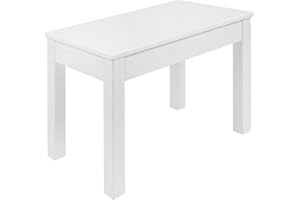 KROKWOOD Krok Wood Banco Tomas de madera maciza de haya, color blanco (70 x 35 x 45 cm)