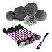 Savisto 6 Piece Essential Kabuki Make Up Brush Set in Purple - Professional Synthetic Makeup Brushes & Stylish Gift Box