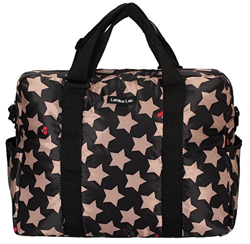 Landuo Women's Baby Diaper Nappy Bag Travel Large Black