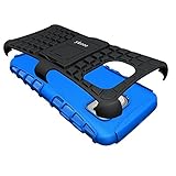 Galaxy S6 Hülle,Pegoo Schutzhülle Dual Layer Hybrid Harte Rüstung Handyhülle Drop Resistance Handys Schutz Hülle mit Anti-Kratz Stoßfest Schutzhülle mit Ständer Case Hülle Cover fall Schale für Samsung Galaxy S6 (Blau) - 5