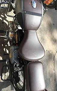 SaharaSeats Metal Seat Cover for Royal Enfield Classic 350/500 (Brown)