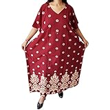 Indiatrendzs Women's Cotton Kaftan Nighty Printed Sleepwear Plus Size