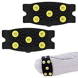 HCFKJ Snow Ice Climbing Anti Slip Spikes Grips Crampon Cleats 5-Stud Shoes Cover