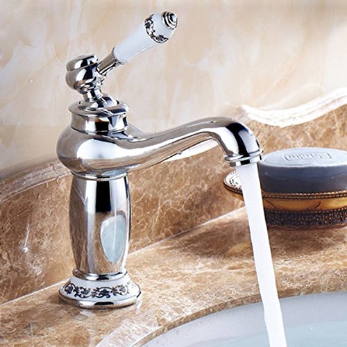 KING DO WAY Wasserhahn Modern Einhebel Wasserhahn Waschbecken Mischbatterie Waschbecken Armatur Silber - 4