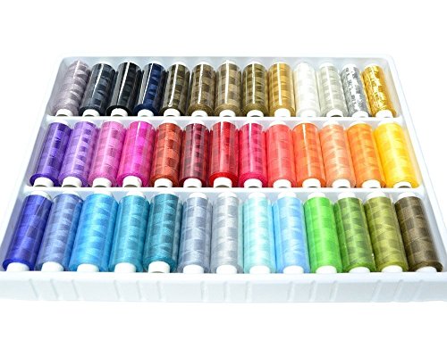 39 Spulen von 250 Metern Bunte Farben 100% Polyesterr, Nähgarn - Farbig sortiert [version:x8.1] by DELIAWINTERFEL