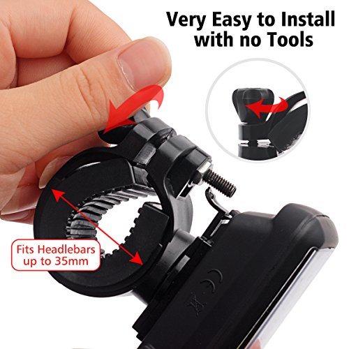 ZUOAO LED Fahrradlampe Frontlicht Rücklicht Scheinwerfer Fahrradlichter USB Wiederaufladbare mit 360 Winkel Verstellbaren 200LM 1000mAh,Verbesserte Version - 4