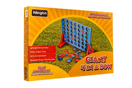 Hillington Â® Giant EVA 4 In A Row Connect 4 Garden Outdoor Game - Ideal For Family And Nursery / School Activities