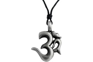 topt cuir Pendentif Om Mantra Yoga Bouddhisme Univers en Etain