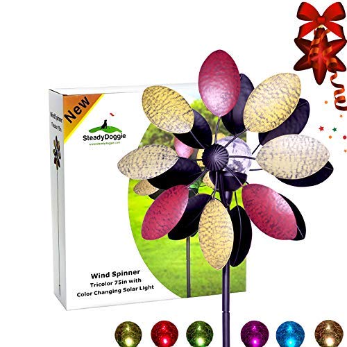 SteadyDoggie Sports & Outdoors - Spinner de Viento Solar (84 Pulgadas)
