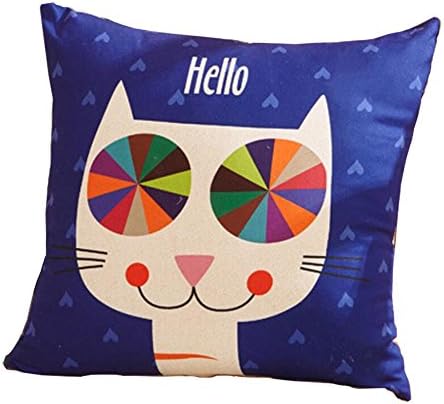 Cartoon Throw Pillow and Blanket Set 2 in 1 for Travel,Car,Office(Can Be Transformed from Pillow to Blanket)43.31"x59.06" Blue