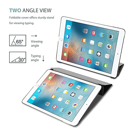 ProCase Apple iPad Pro Hülle 10.5″ 2017 – Ultra-Dünner Leichter Standplatz-Intelligenter Hülle mit Transparenter Mattierter Rückseitiger Abdeckung für 2017 Neues 10.5-Zoll iPad Pro, Mit Auto Sleep / Wake Feature –Schwarz - 5