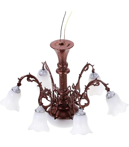 Melody Jane Miniatur-Hängeleuchte Weiß – 12V, Ca. 32 Mm Breit, Für Puppenhäuser Im Maßstab 1:12, Mit Coolie-Lampenschirm