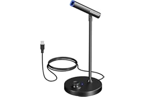 aokeo USB Mikrofon, Gaming Mikrofon PC mit Lautstärkeregelungstasten für Studio,Podcast,Streaming,YouTube,PS5 PS4 Mac Laptop