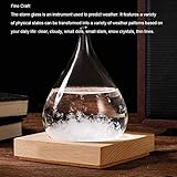 Funsquare Storm Glass - Bouteille Météo, Cône Forme Tempête en Verre Météo Prévisions Station Météo Mode Prévisionniste Météo Bouteille en Verre Baromètre pour La Maison Et Le Bureau Décor