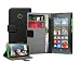 Produktbild Membrane - Schwarz Brieftasche Klapptasche Hülle Microsoft Lumia 435 (Dual Sim) - Wallet Case Cover Schutzhülle