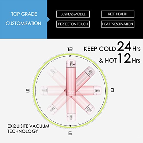 Trinkflasche Wasserflasche FILWO Edelstahl Sportflasche mit Isoliertem Doppelwand Vakuum, Ein-handed Öffnen und Trinken, Kalt 24 Stunden/Heiß 12 Stunden, Ideal für Camping, Radfahren, Fitnessraum, Sport Thermosflasche/Isolierflasche-500ML - 5