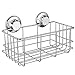 Produktbild Queta Duschablage Edelstahl Duschkorb Universalkorb Rostfrei Duschregal mit Stark Saugnäpfen Badregal (26.5 x 15.2 x 11cm)