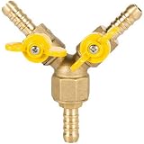 Distributore Splitter a 2 Vie in Ottone Massiccio, Raccordo Dell'Acqua