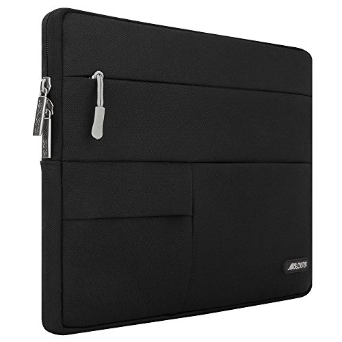 MOSISO Laptop Hülse, Multifunktionssegeltuch Gewebe Kasten Beutel Abdeckung für 12.9 iPad Pro / 13-13.3 Zoll MacBook Air / MacBook Pro / Laptop, Schwarz - 2