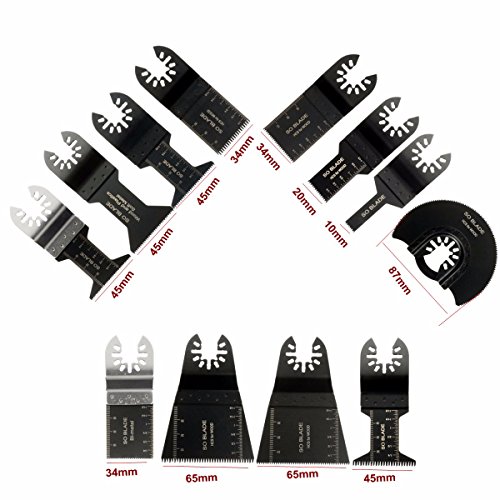 BABAN 10tlg Sägeblätter Zubehör Multi-Tool Multifunktionswerkzeuge Set Multitools Werkzeug für Fein Multimaster Makita Bosch - 6