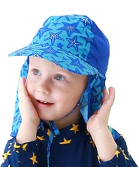 Fletion 360 Grad Sonnenschutz Sonnenhut Nackenschutz Ohrkappe UV Schutz Kappe Fischerhut für Kinder Jungen Mädchen