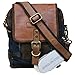 Produktbild TASCHENDIEB WIEN echt Leder Vintage Shopper Schulter Tasche Leder & Stoff