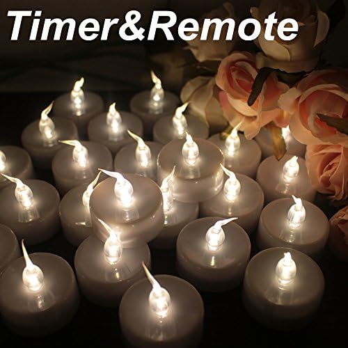 Topstone Long Lasting Battery Operated Led Tealight with Remote Control and 4 H 6 H 8 H Timer for Home Decoration Seasonal Festivals,Pack of 12(Warm White)