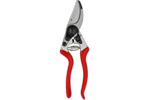FELCO 9 Cesoie da giardino per mancini (diametro di taglio 25 mm, lunghezza 210 mm, cesoie per mani grandi, manici in alluminio, ergonomiche, con ammortizzatore)