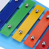 Andoer® 13 Bar Kinder Glockenspiel Xylophon Bunter Note des Pädagogisches Rhythmusinstrument Rhythmus Spielzeug für Baby Kleinkind Kinder - 4