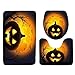 Produktbild Three Piece Bathroom,MIiya 3 Stück Set Halloween Badezimmer-Set Flanell Vielzahl Muster Staub Teppich Anti-Rutsch-Matte saugfähige Matte Badematte + Badezimmer Matte + U-förmige Matte-01