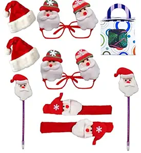 MANTOUSS Christmas Gift for Kids/Christmas Gifts for Girls/Christmas Gifts for Boys-2 Each Christmas Cap, Band, Goggle Accessories, Santa Pen+a Box of Handmade Chocolates for Kids/Party+Card