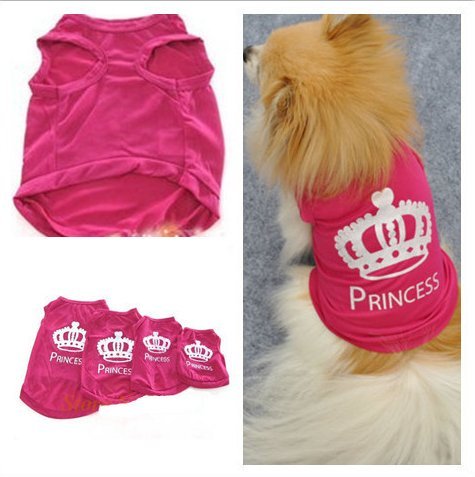 New-Cute-Pet-Dog-Princess-T-shirt-Clothes-Vest-Summer-Coat-Puppy-Costumes-OutfitSize-XSSML